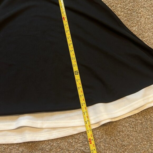 Shien Black and White Fit and Flare Halter Dress Large - Picture 8 of 8